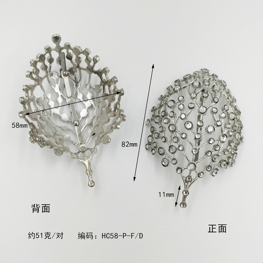 Zapatos complejos retro chinos con Phoenix-tipo talón decoración hueco metal pieza accesorios zapatos de boda zapatos de tacón alto zapato femenino cubierta