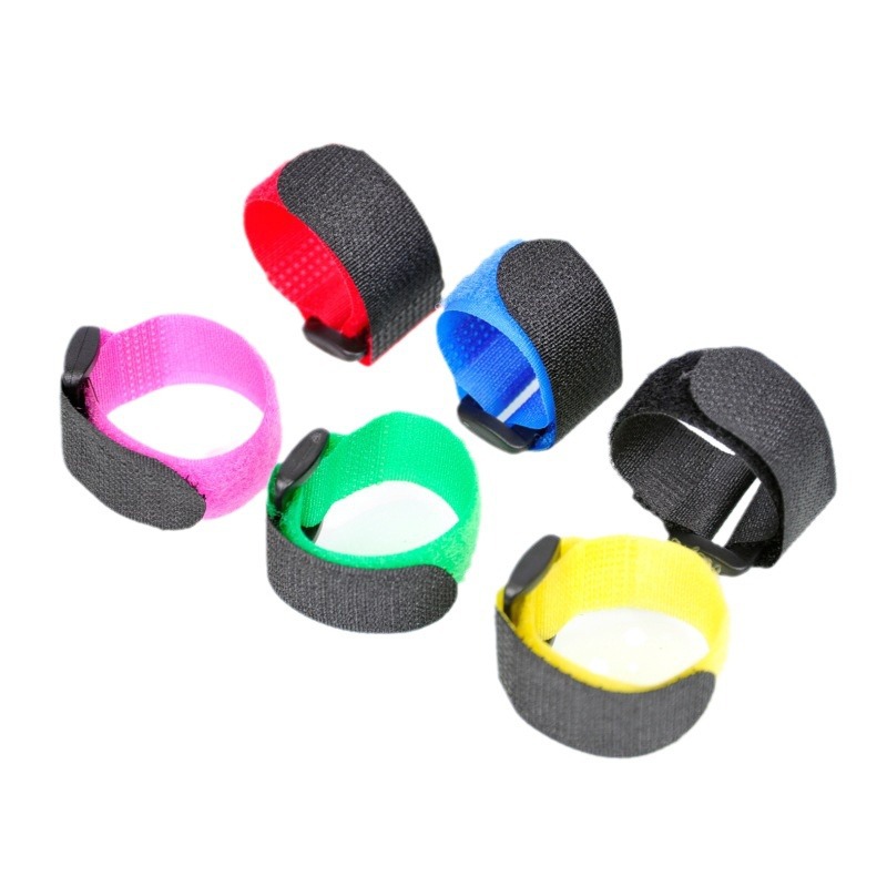 Shida hebilla inversa cinta de velcro nylon color modelo batería correa de velcro flejado Paquete de cable organizador