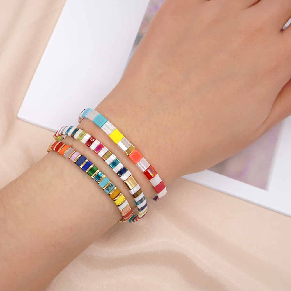 New Suit Miyuki Beads Bracelet Summer Rainbow Beach Stacking Bracelet display picture 1