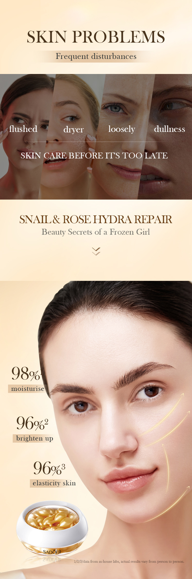 SADOER All Snail Rose essence Moisturizing Essence Milk_voghion.com