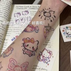キティ猫タトゥーステッカー安いかわいい漫画防水長持ちアームステッカーインスタイル洗える親友へのギフトとして