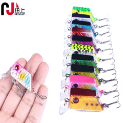 New Lure Square Mini Rock Fat Fish Bait 4.5CM 7G Plastic Hard Bait Realistic Lure Wholesale