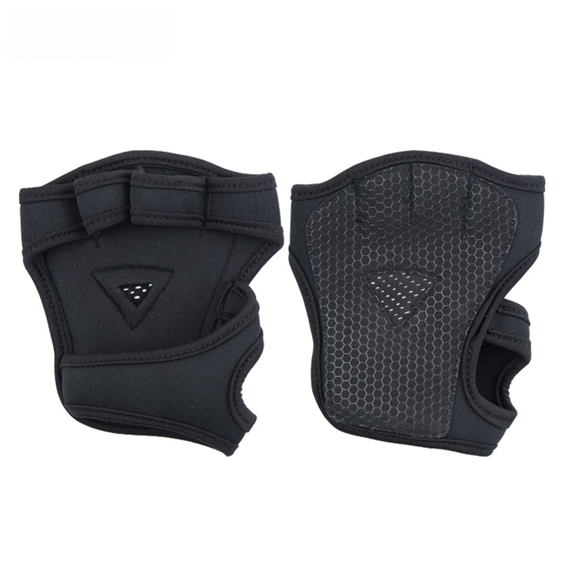Gants d'haltérophilie respirants antidérapants et anti-callosités pour équipement de fitness en coton laminé pour hommes et femmes_voghion.com