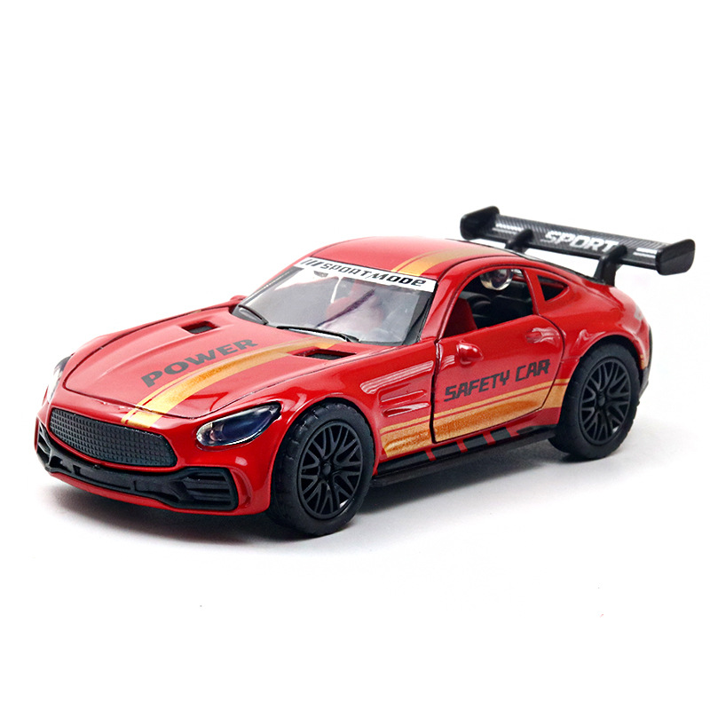 Return fuerza a granel aleación modelo de coche puerta abierta coche de juguete para niños niño decoración de pastel al por mayor