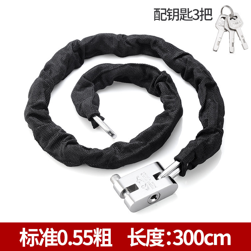 厚く長いチェーンロック家庭用ロック切断防止盗難防止車ロック電気自動車自転車ロック鉄チェーンドアロック|undefined
