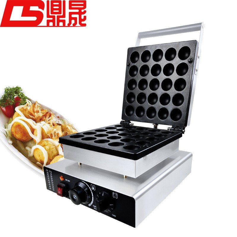 Dingsheng DS-2247 comercial calefacción eléctrica de 25 hoyos bomba de llenado waffle horno agujero redondo muffin snack equipo