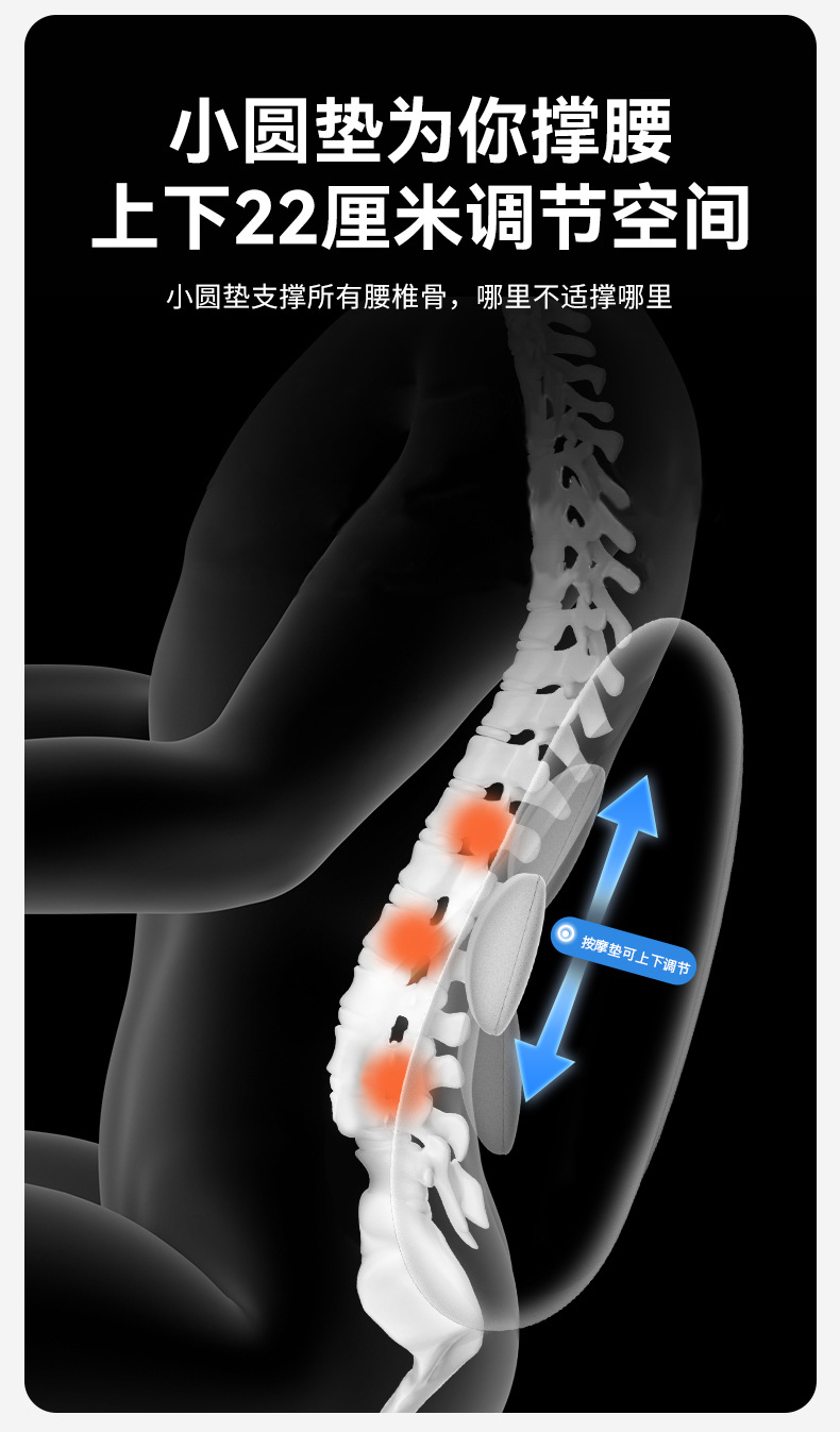Car headrest lumbar support car neck pillow lumbar cushion driving seat backrest car cushion driving waist heating lumbar support