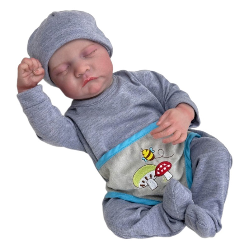 17 pulgadas Levi renacer simulación bebé muñeca suave muñeca de vinilo se puede utilizar para la educación temprana del bebé