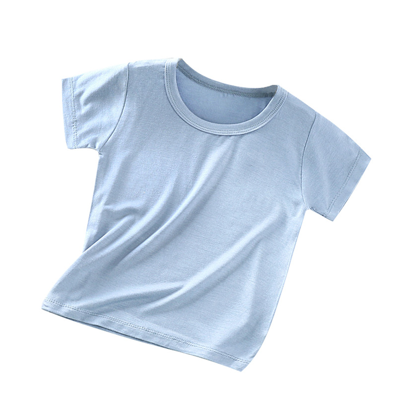 2022 summer new children's short sleeve t-shirt men's and women's modal one-piece top Infant Baby bottom shirt