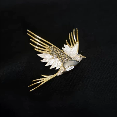 New Hot-Selling Enamel Bird Brooch, Light Luxury, High-End, Elegant and Exquisite Corsage, Personalized Pin to Prevent Exposure