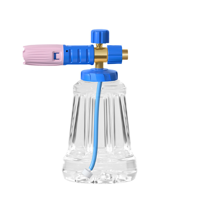 유형 D-핑크 및 파란색 거품 냄비 (작은 남성 머리 포함)