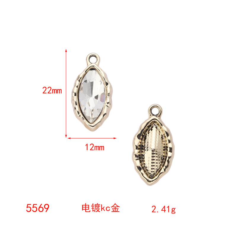 天然石のカット面を持つ長方形、円形、楕円形の単穴クリスタルDIYアクセサリーペンダントDIYジュエリーアクセサリー在庫あり|undefined