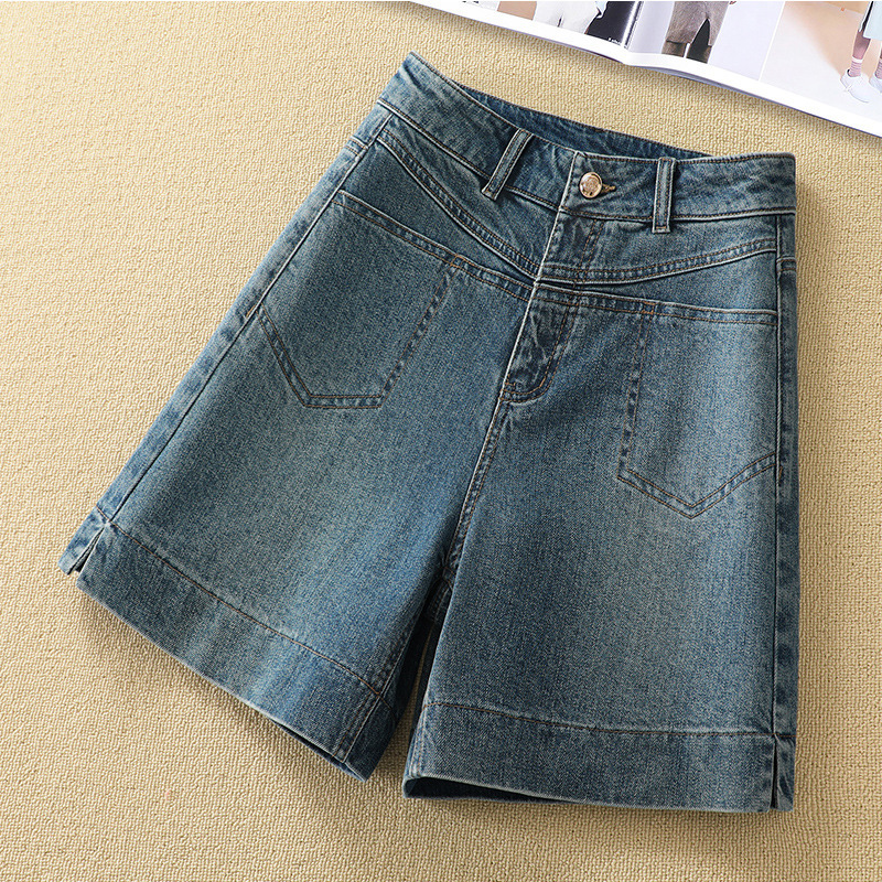 Five-point thin Denim summer 202 years 4 new loose high waist slim short shorts five-point pants pants
