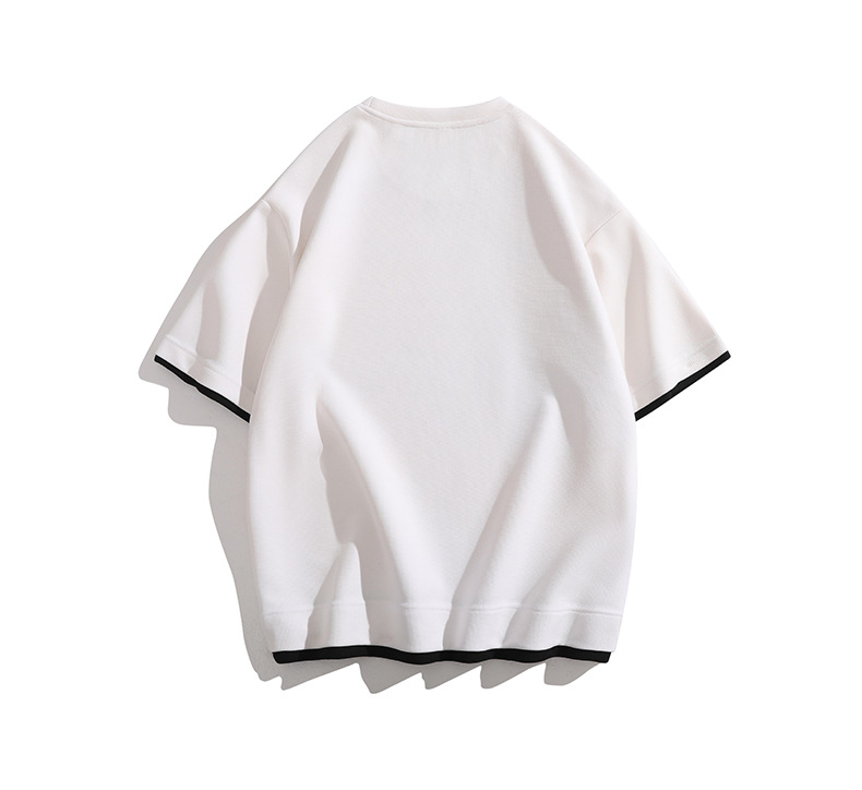 Abbigliamento maschile T-shirt a maniche corte tendenza estiva da uomo, completo casual a mezza manica con pantaloncini, un set di due pezzi sportivi per studenti_voghion.com