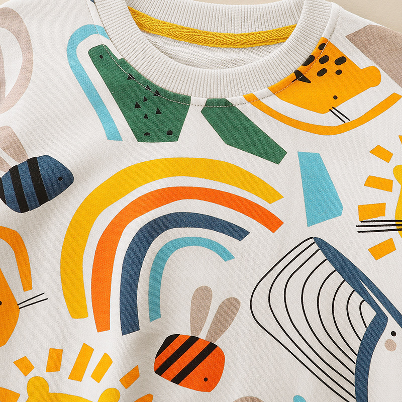 Sudadera Infantil Otoño 2026, Estilo Europeo y Americano, Cuello Redondo, Manga Larga, para Niños, Venta al Por Mayor