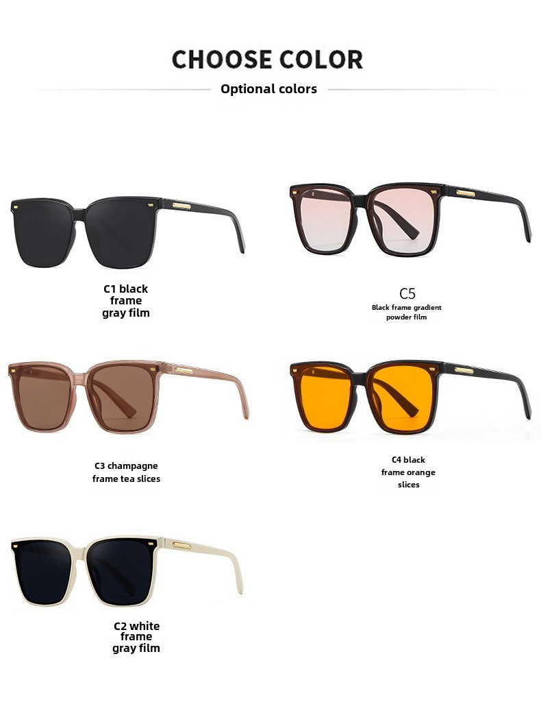 Lunettes de soleil chaudes en direct sur Internet, photographie de rue de célébrités, visage uni, lunettes de soleil anti-UV avancées pour hommes et femmes gm_voghion.com