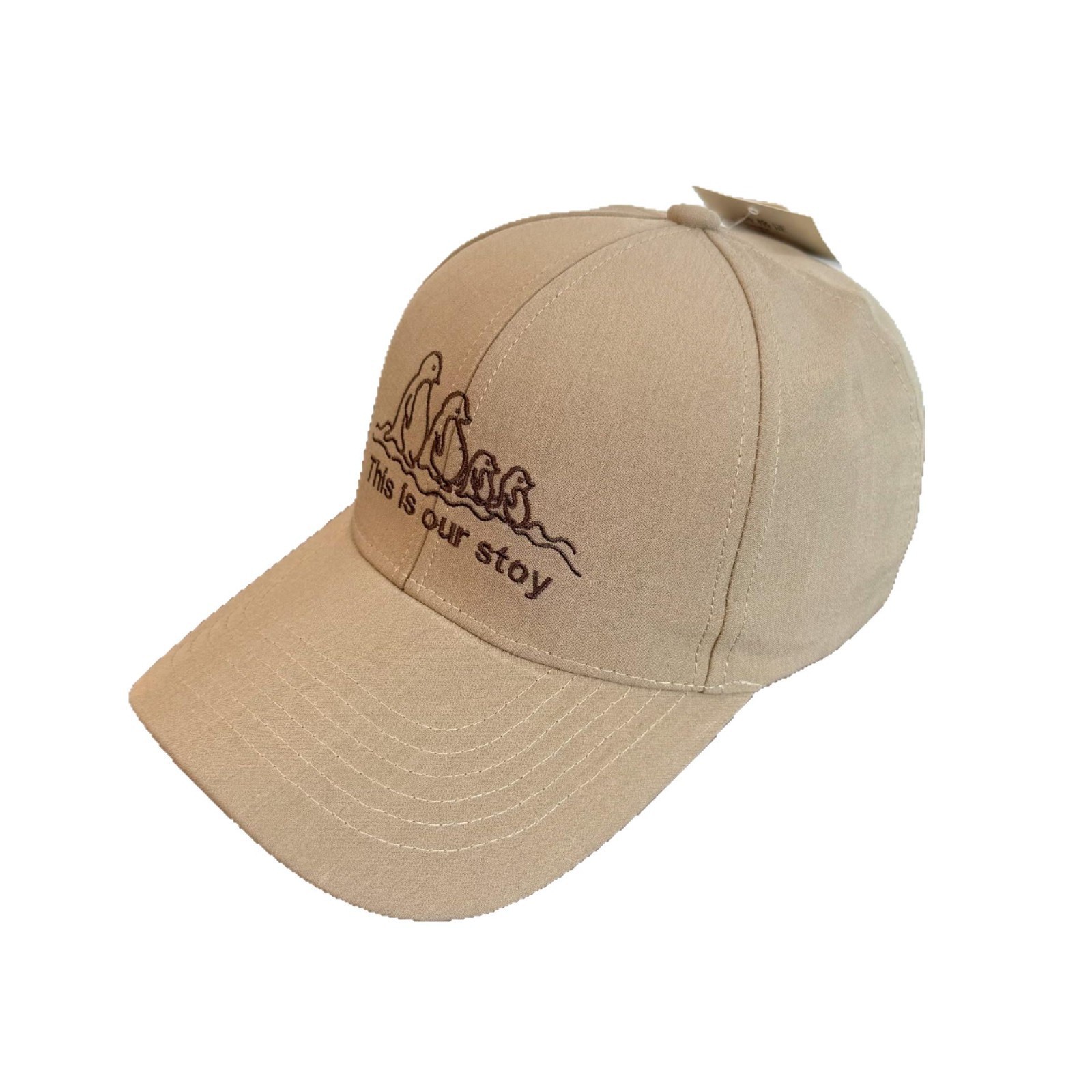 Sombrero de mujer pingüino bordado sombrero de béisbol duro coreano para hombres y mujeres de alta calidad de moda versátil sombrero de lengua de pato