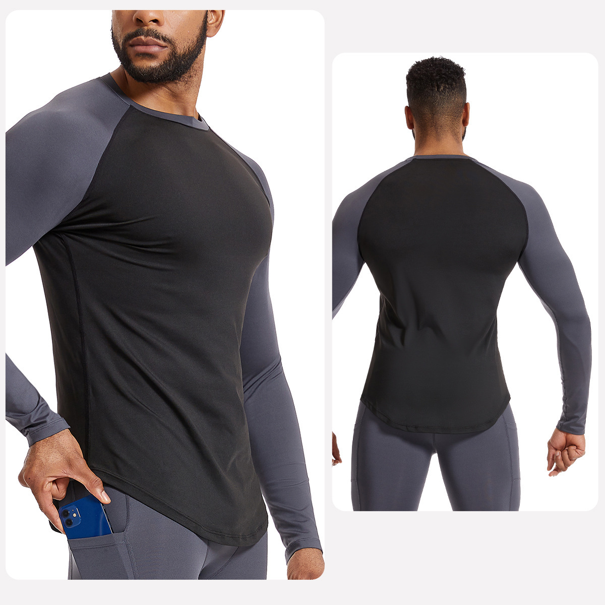 블랙 + 아이언 그레이 소매