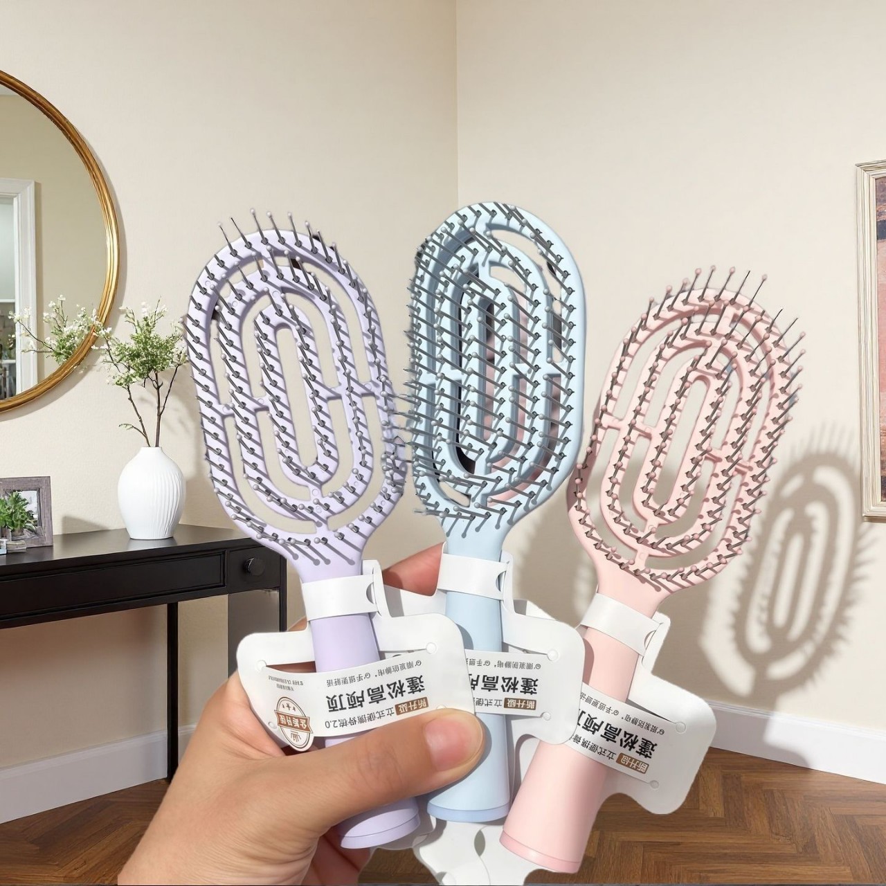 Peñón de costilla hueco portátil pequeño portátil con cabello rizado artefacto de modelado esponjoso peñón de aire craneal para el hogar