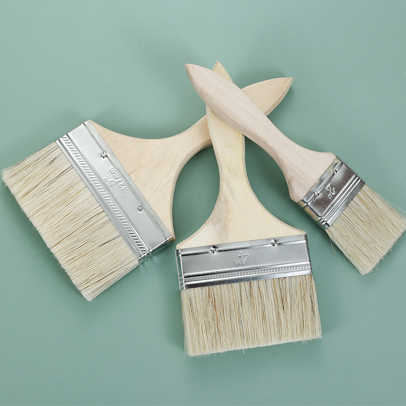 Fábrica al por mayor cepillo de pintura cepillo de cerdas de imitación herramienta de pintura cepillo de barbacoa cepillo de madera Linyi hardware