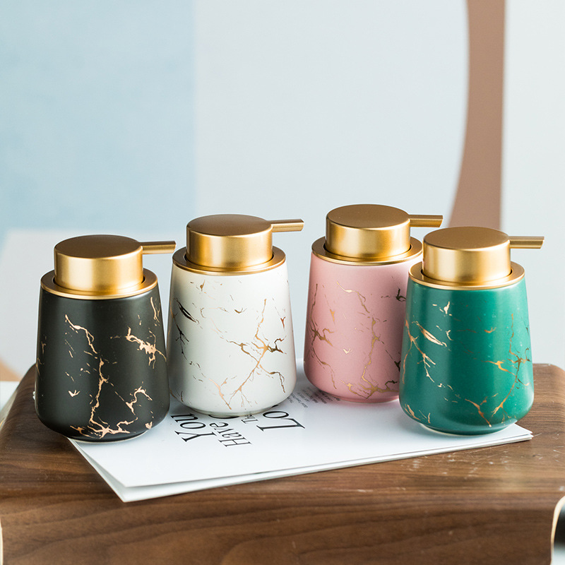 Loción de cerámica sub-botella de alta gama botella de prensa desinfectante de manos Gel de ducha Champú desinfectante desechable botella de hotel