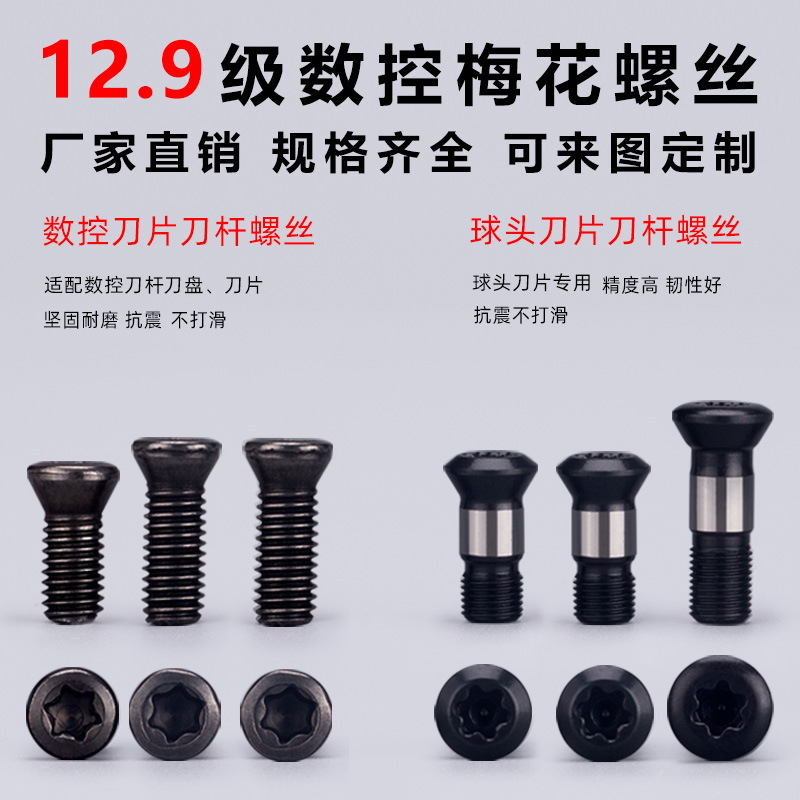高品质12.9级数控梅花螺丝数控刀片刀杆铣刀片刀盘螺丝M2M3M4CJH