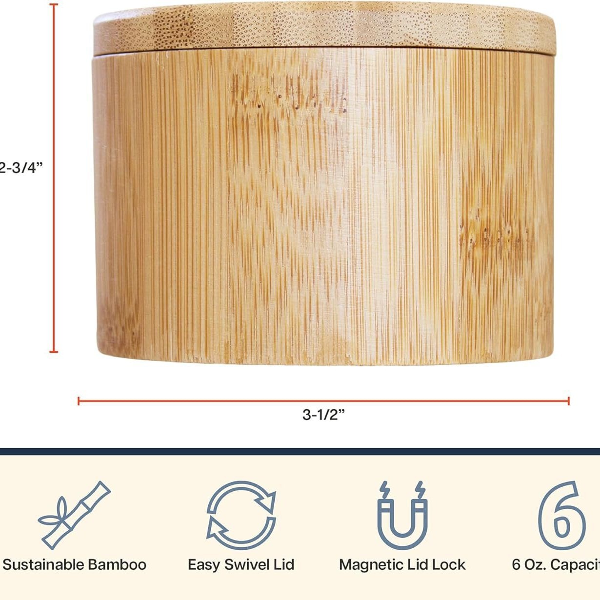 Fabricantes al por mayor de productos de bambú y madera transfronterizos de cocina doméstica acabado de almacenamiento condimento caja de sal con tapa