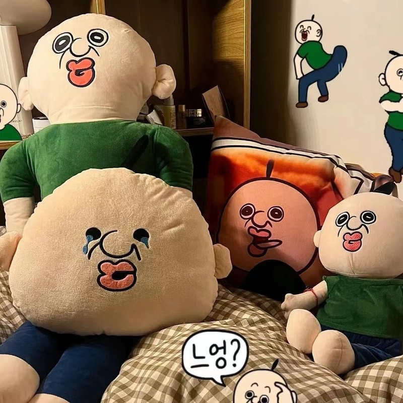 国境を越えた漫画のぬいぐるみ、かわいいバンバンとユジの周辺人形、表情枕、小さなペンダント、帽子、鉛筆バッグ|undefined