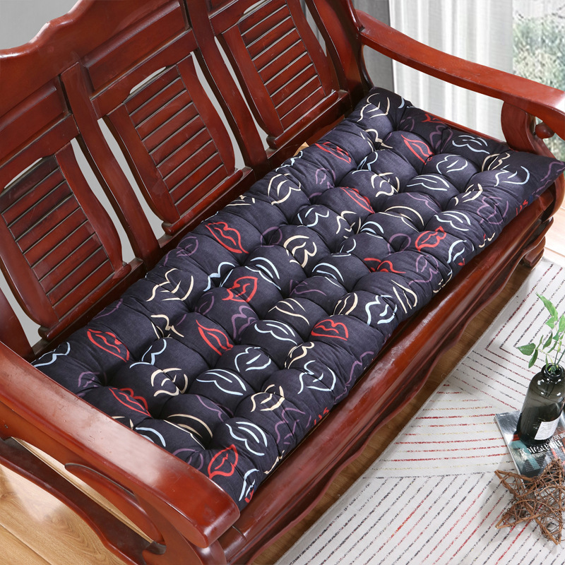 Sofá de madera sólida gruesa cuatro estaciones muebles de madera universal cojín de banco sofá antiguo de tres asientos Nayou