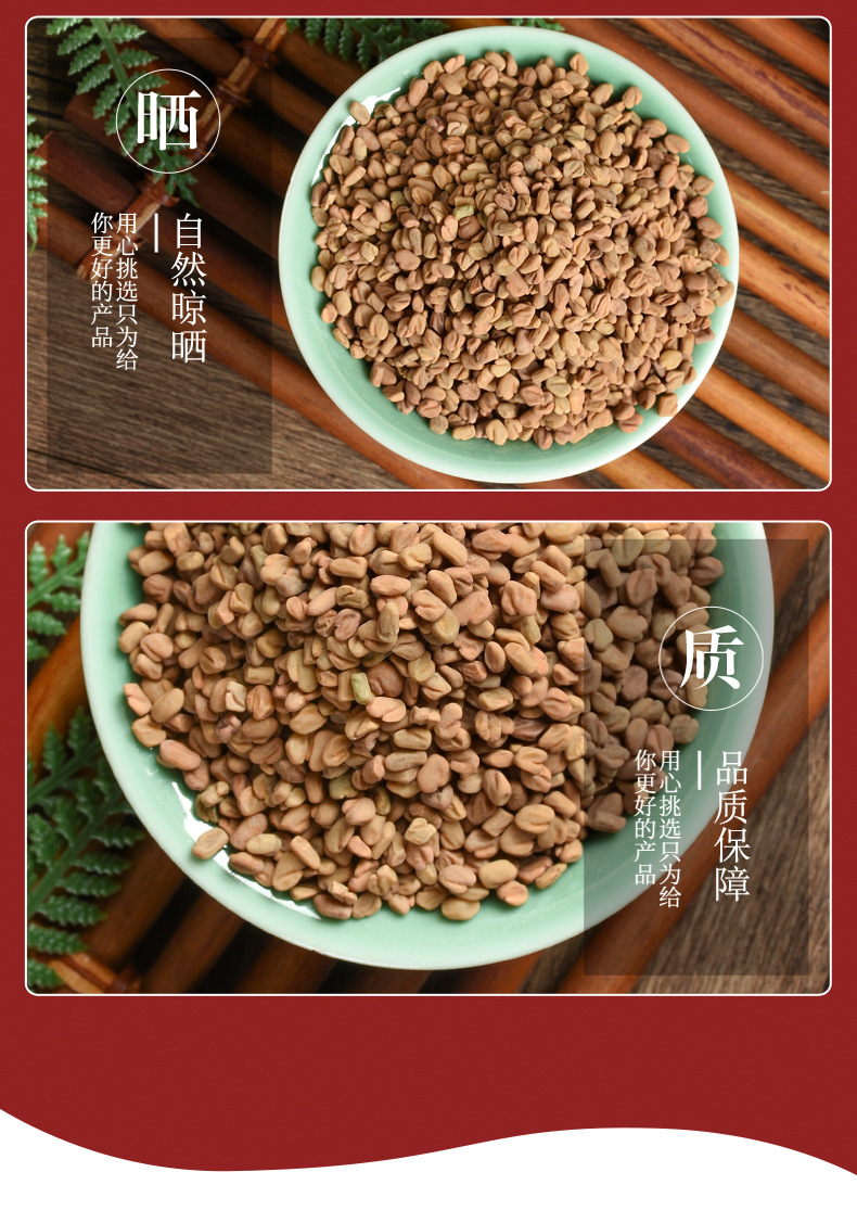 Hu Lu Ba Zi (Trigonella foenum-graecum) — Dried Fenugreek Seeds, Food Herb for Tea & Soup quality and texture