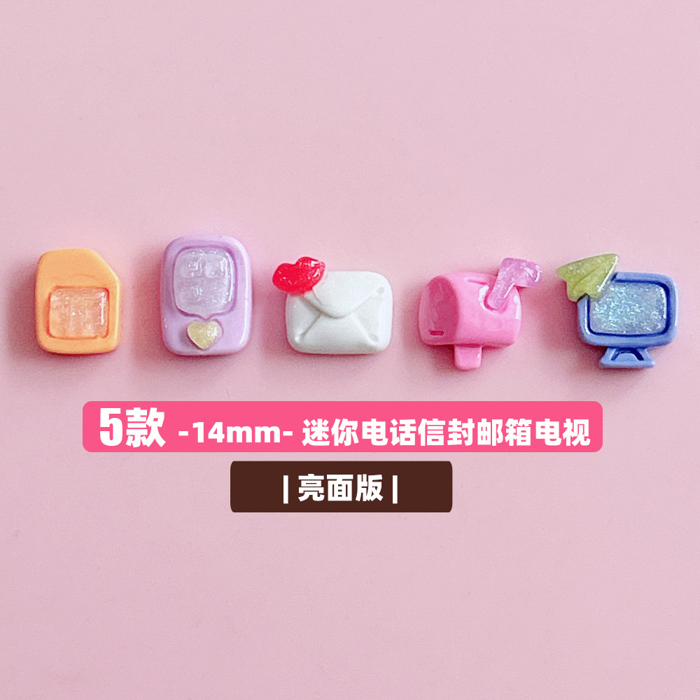 XN Miss mini cute envelope mailbox phone TV diy mini ornament accessories decorative material stickers