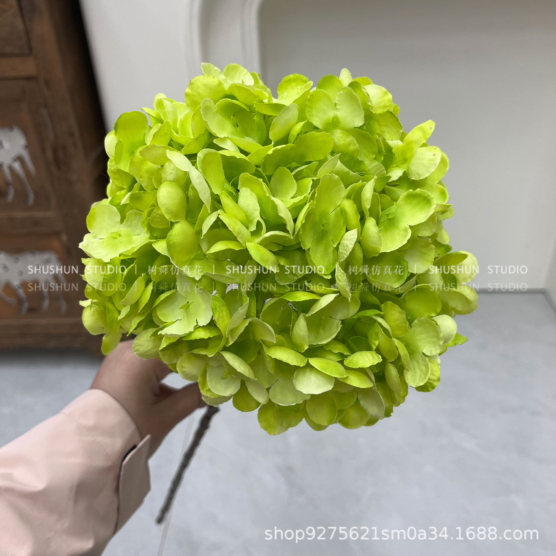 256 piezas de hortensia cifrada-verde claro