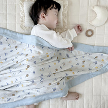 婴儿竹纤维盖毯宝宝冰丝毯竹棉纱布被子幼儿园儿童夏凉被夏被薄款