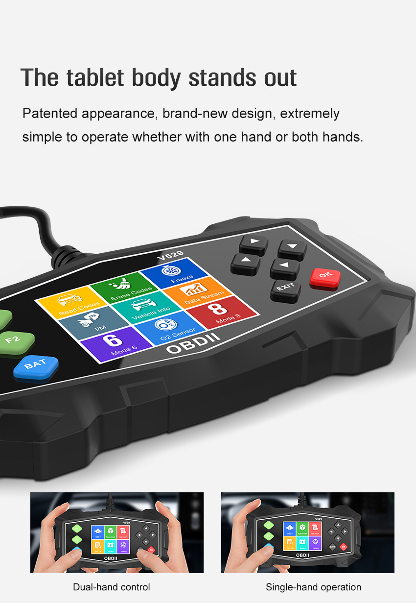 V529 car diagnostic tool OBD fault diagnosis decoder code reader car repair tool fault code clear tool