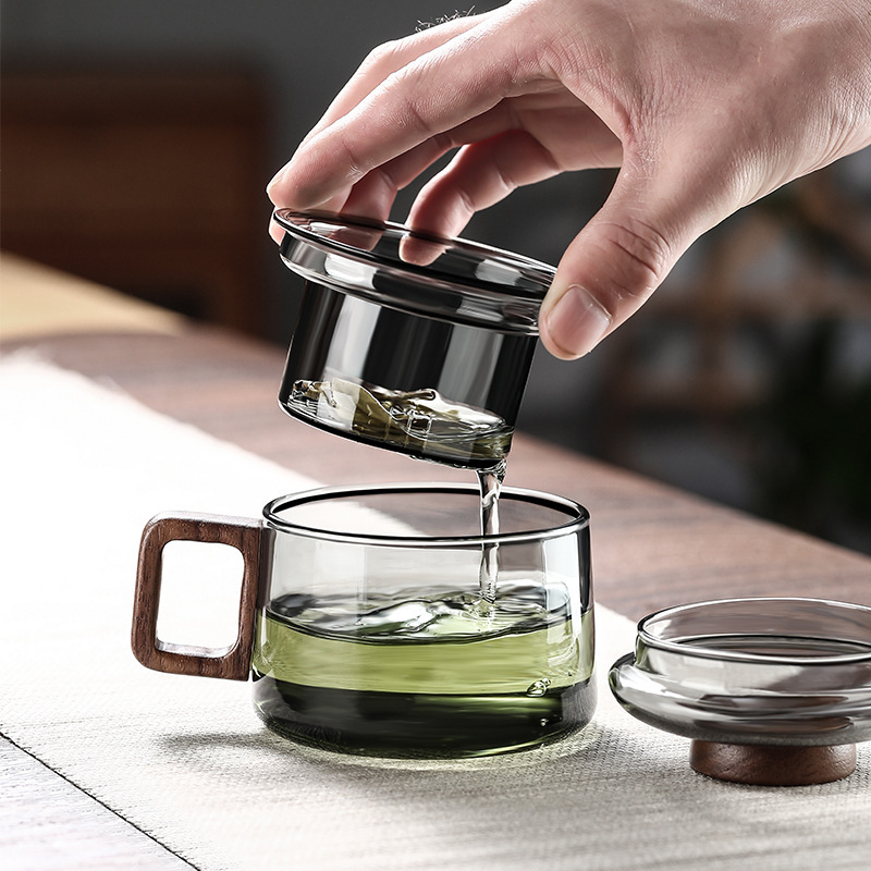 Household Glass Filter Tea Cup High Temperature Resistant Tea Separation Office Water Cup Men's and Women's Mini Tea Cup