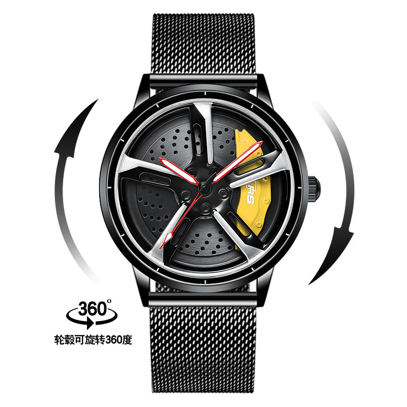 SVJ entrega de una pieza reloj de hombre coche rueda Hub modificación rs7 reloj de hombre hidráulico tridimensional reloj de cuarzo hueco