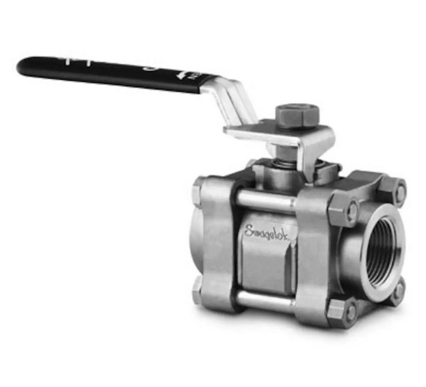 世伟洛克SS-62TF4RT不锈钢3件式60系列球阀TFE阀座1/4inISO内螺纹