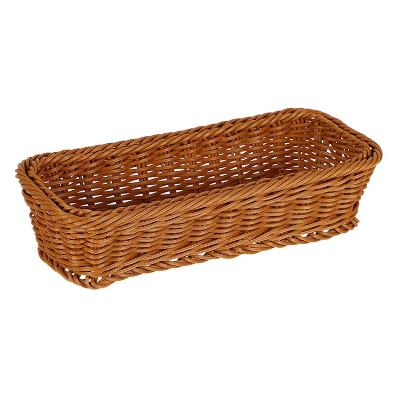 Cocina creativa vajilla cesta de almacenamiento restaurante del hotel cuchillo y tenedor cesta palillos del hogar cesta rectangular cesta de ratán-como