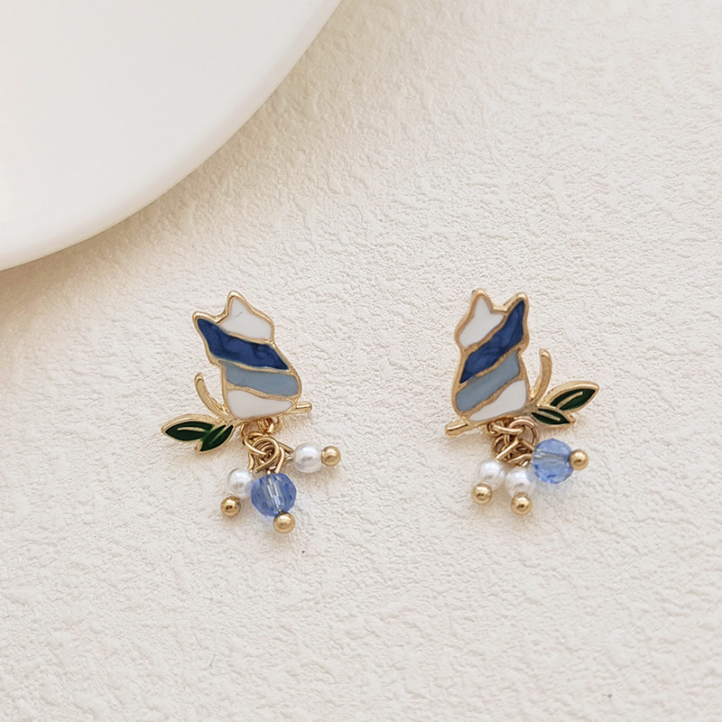 Fashion Cat Alloy Plating Womenu0027S Drop Earrings 1 Pair
