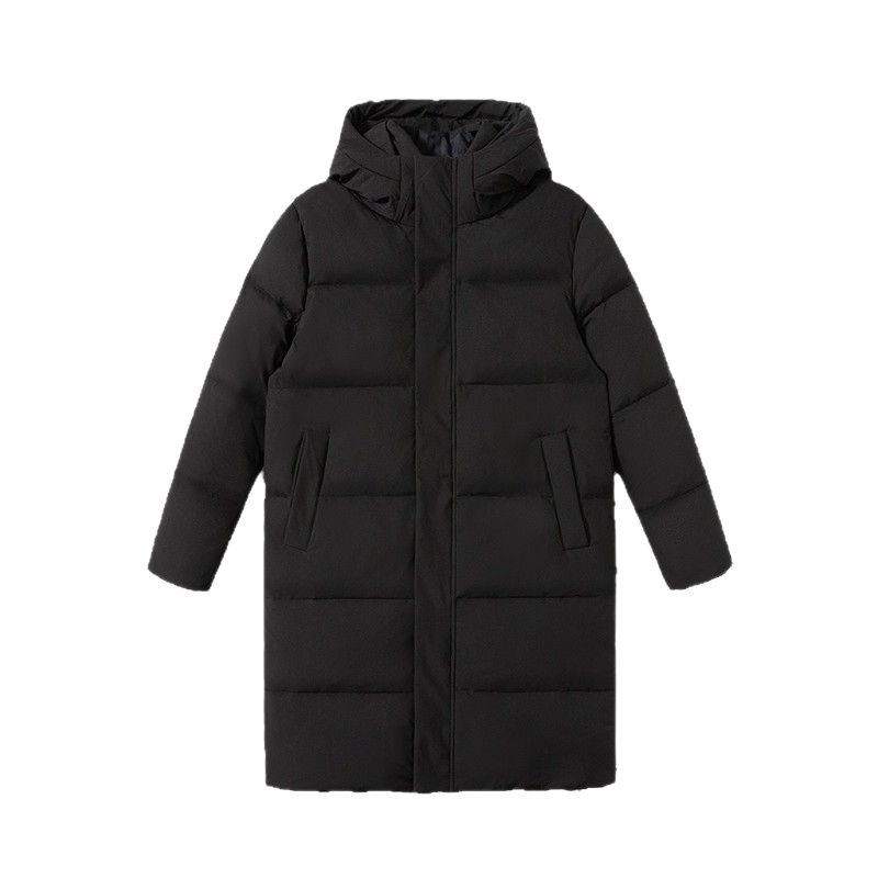 Invierno transfronterizo de tamaño medio largo plumón chaqueta de invierno hombre blanco chaqueta de invierno suelta chaqueta caliente con capuchón