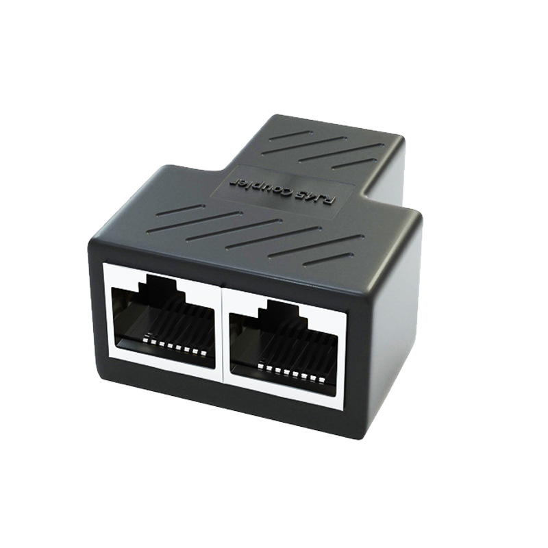 Conector de cable de red RJ45 Red de tres vías Red de cabeza uno-dos fábrica Conector directo de comercio exterior transfronterizo Al Por Mayor