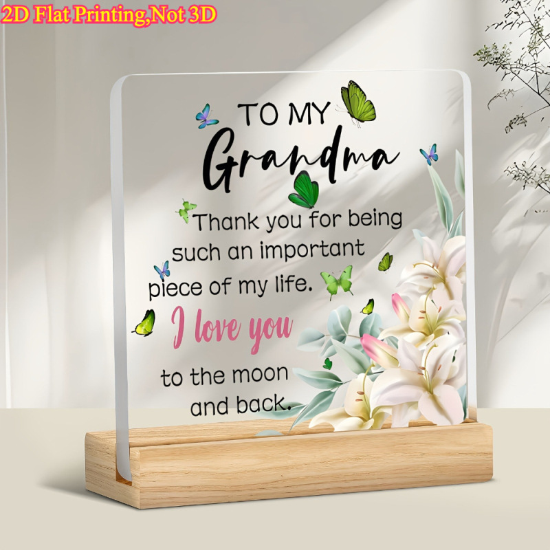 2D Flat and Sincere Gift for Grandma: "Thank You for Being an Important Part of My Life" Message