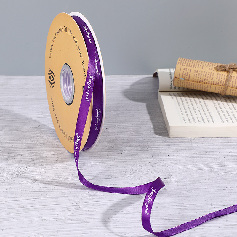 1cm100 tamaño sólo para usted Inglés cinta de poliéster flores regalo DIY decoración de la torta del regalo cinta de color