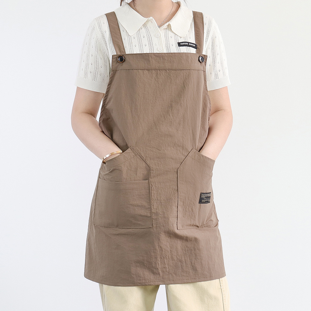 Nuevo delantal de terciopelo de torre transfronterizo logo personalizado ropa de trabajo de camarero transpirable de secado rápido H correa delantal impermeable