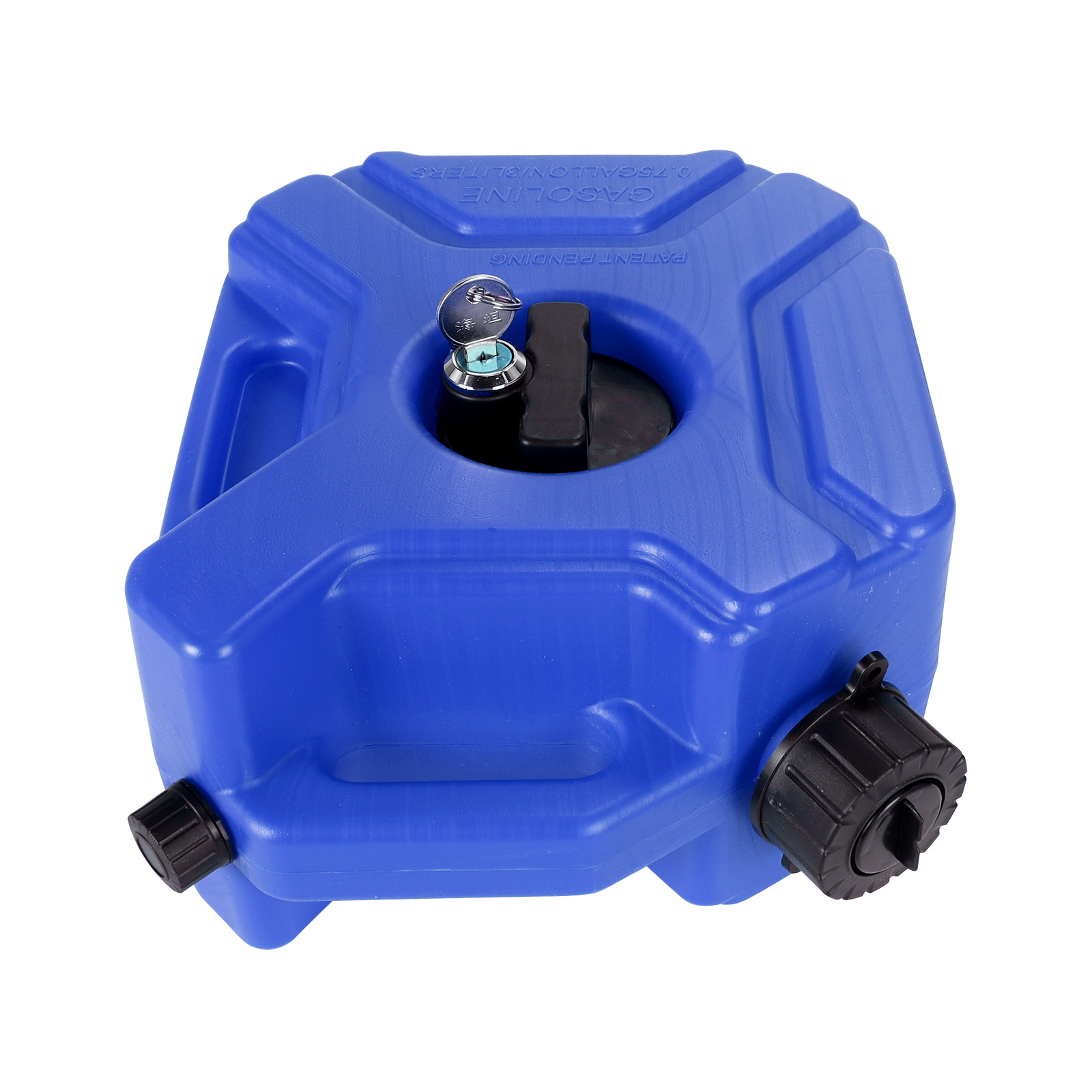Motorcycle and Car Modification 3L Extended Spare Gasoline Oil Tank Plastic Portable Fuel Tank with Key