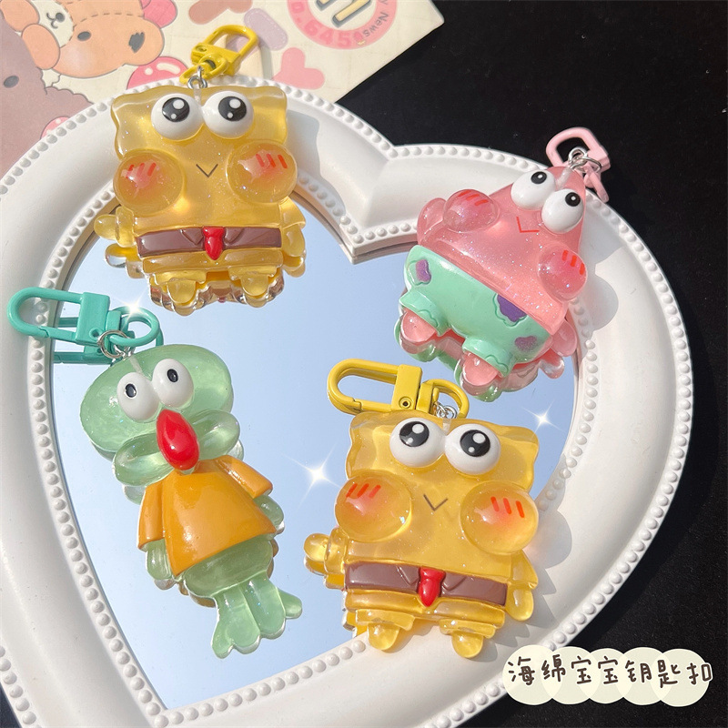 Cute Spongebob Key Chain Pendant Cartoon Doll Cute Doll Couple Bag Jewelry Key Chain Hanging Ornaments Cute Spongebob Key Chain Pendant Cartoon Doll Cute Doll Couple Bag Jewelry Key Chain Hanging Ornaments