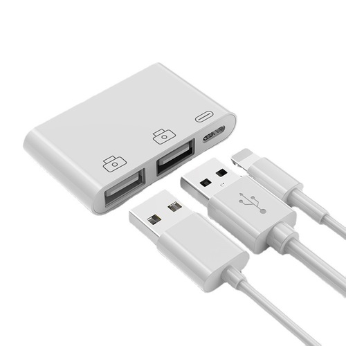 适用于苹果OTG转接线 USB转换器lighting转USB3.0支持U盘鼠标键盘