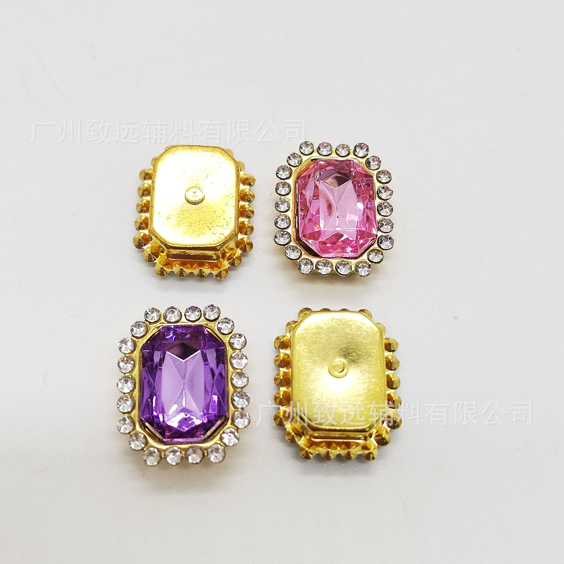 Adornos de pedrería para vestido de novia, hechos a mano, con forma de gota de agua, chapados en oro, octogonales, cuadrados, de 15x20 mm, para coser o pegar.
