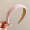 Fuchsia headband with letters