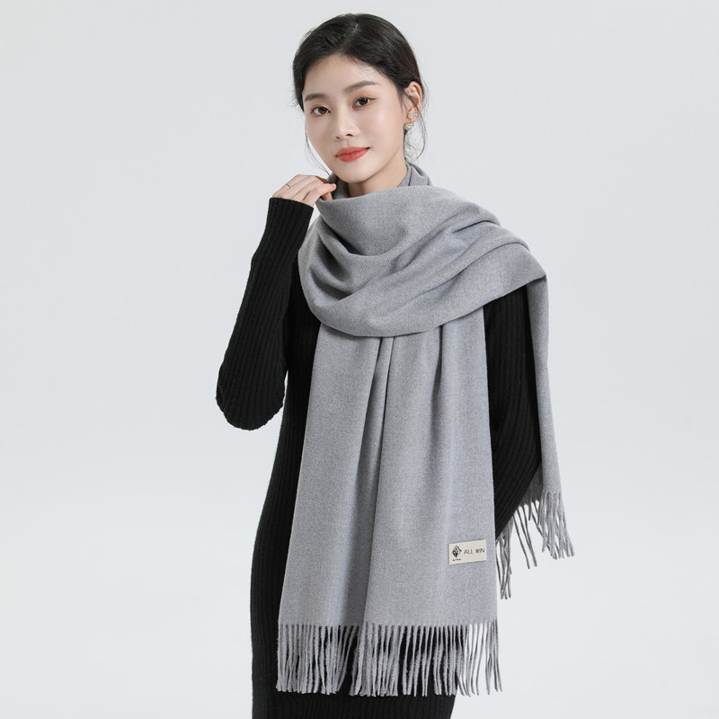Wool Cashmere Scarf For Women And Men Winter Warm Shawl_voghion.com